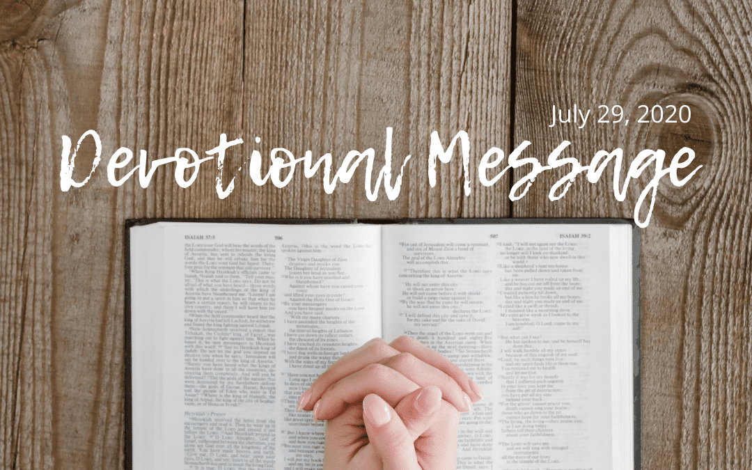 Devotional Message – July 29, 2020