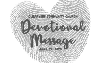 Devotional Message – April 29, 2020