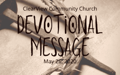 Devotional Message – May 26, 2020